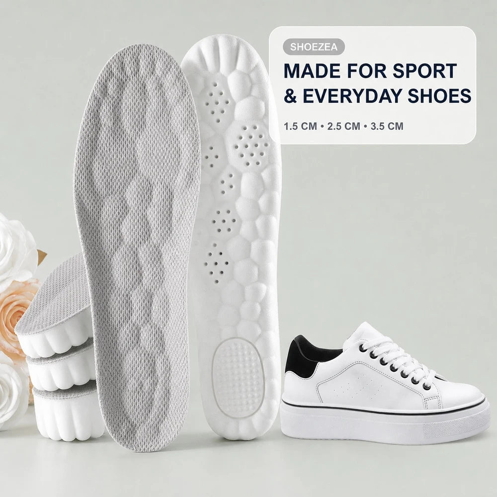 Shoezea Invisible Height Boost Insoles for Everyday Comfort