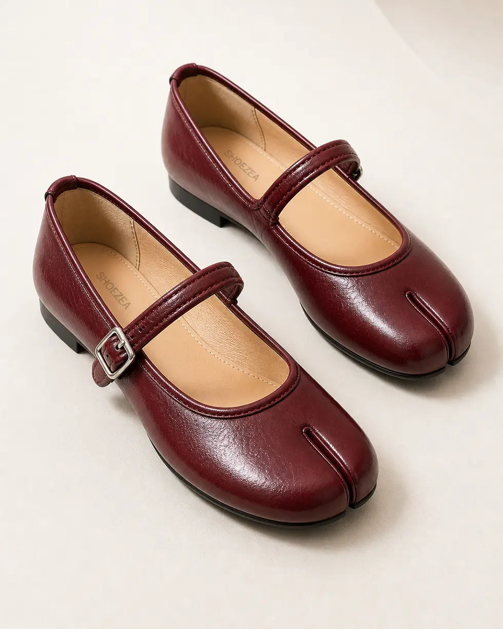 Shoezea Split-Toe Round-Front Tabi Flats for Everyday Wear