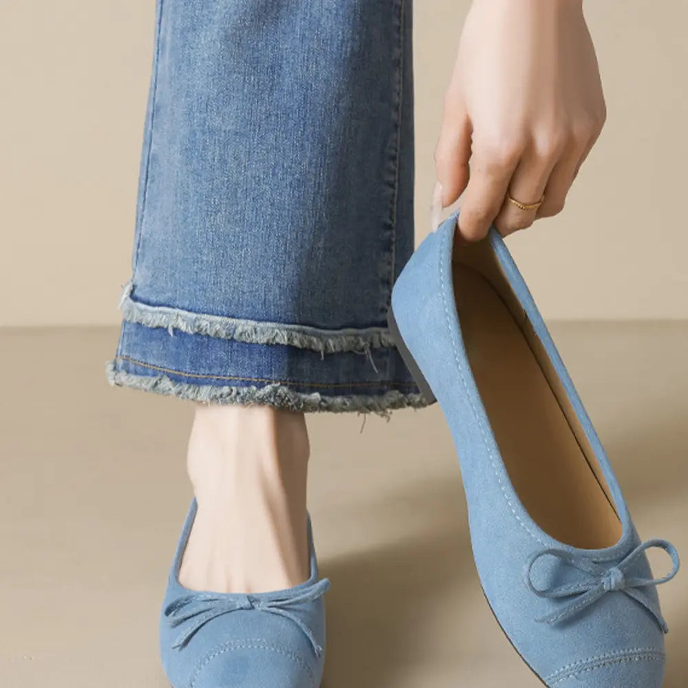 Shoezea French Style Bow Flats – Ultra Soft Slip-On Ballet Shoes