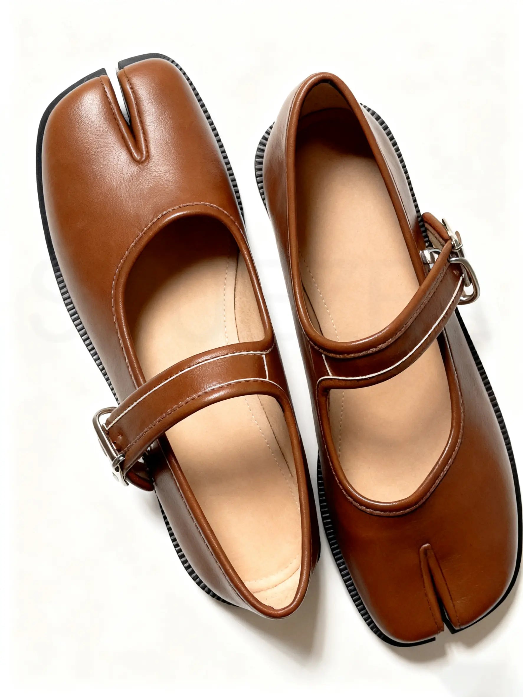 Shoezea Women’s Split-Toe Mary Jane Tabi Shoes with Adjustable Comfort Strap