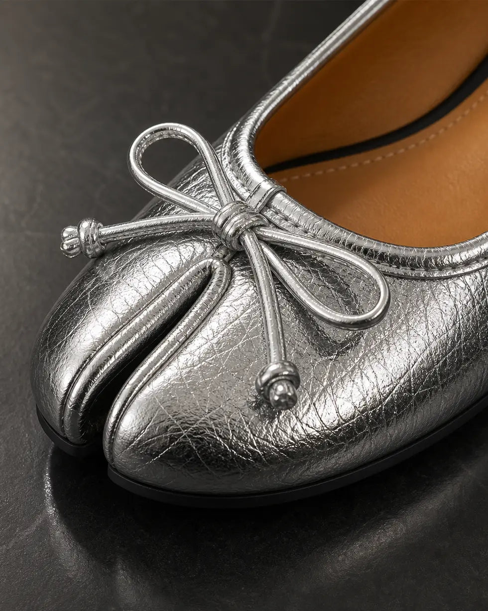 Shoezea Women’s Split-Toe Tabi Ballet Flats with Elegant Bow Detail