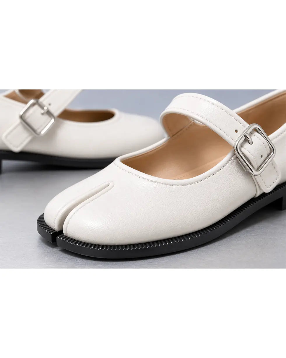 Shoezea Women’s Split-Toe Mary Jane Tabi Shoes with Adjustable Comfort Strap