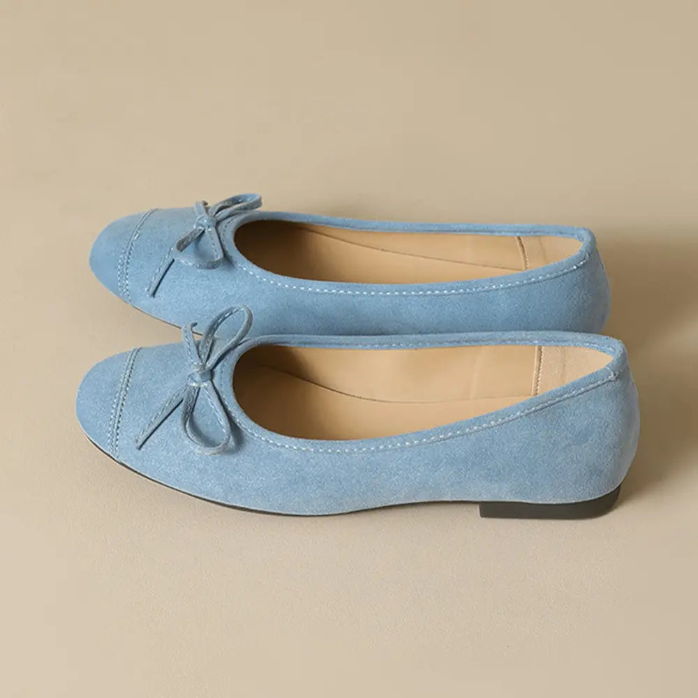 Shoezea French Style Bow Flats – Ultra Soft Slip-On Ballet Shoes