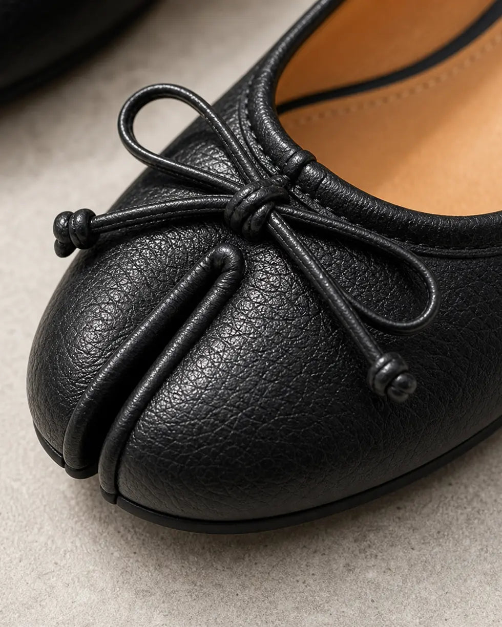 Shoezea Women’s Split-Toe Tabi Ballet Flats with Elegant Bow Detail