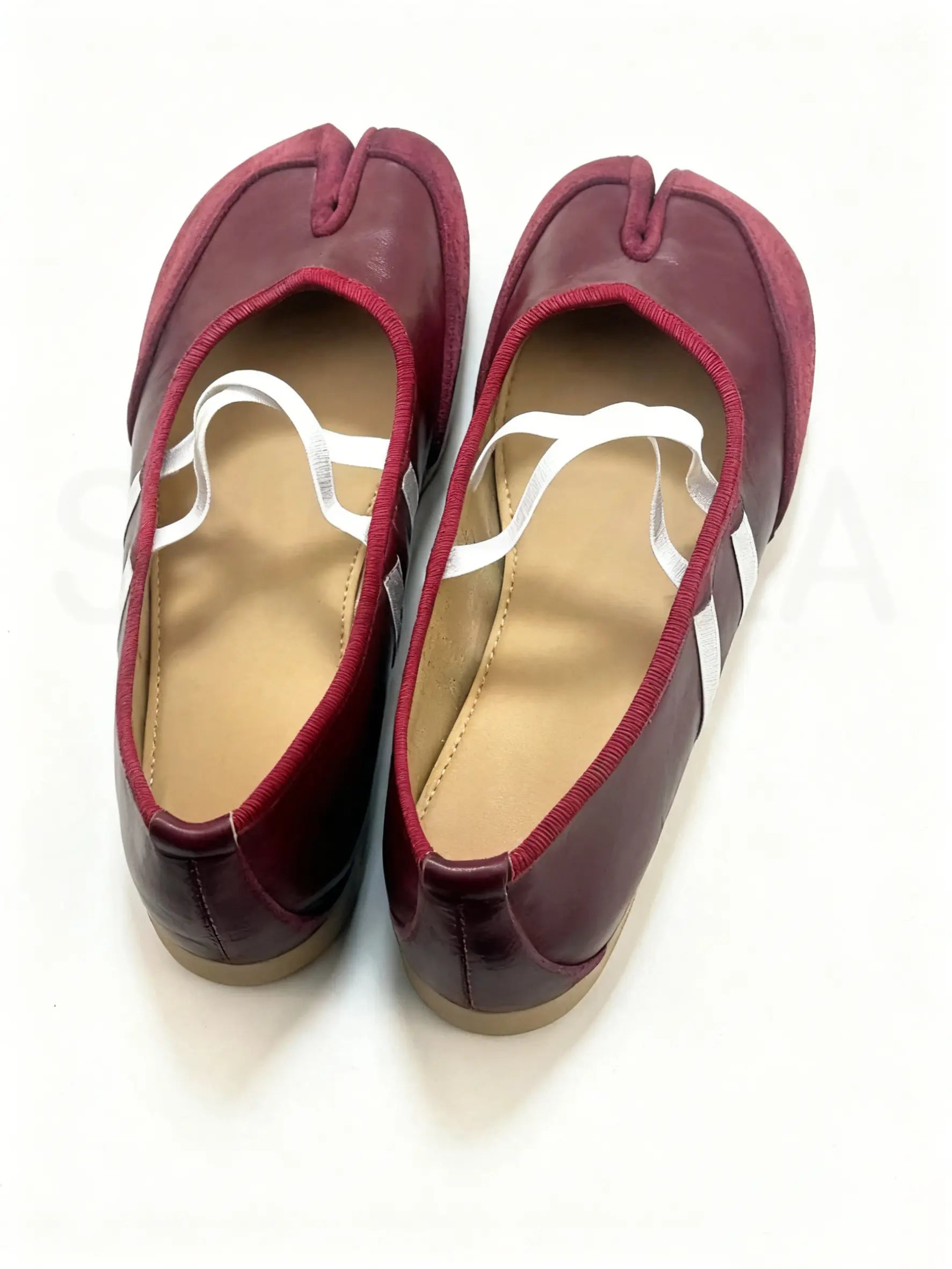 Shoezea Split-Toe Tabi Ballet Sneakers with Crisscross Straps