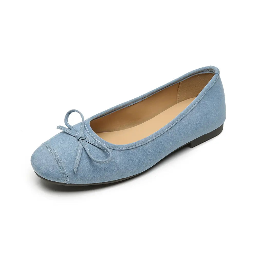 Shoezea French Style Bow Flats – Ultra Soft Slip-On Ballet Shoes