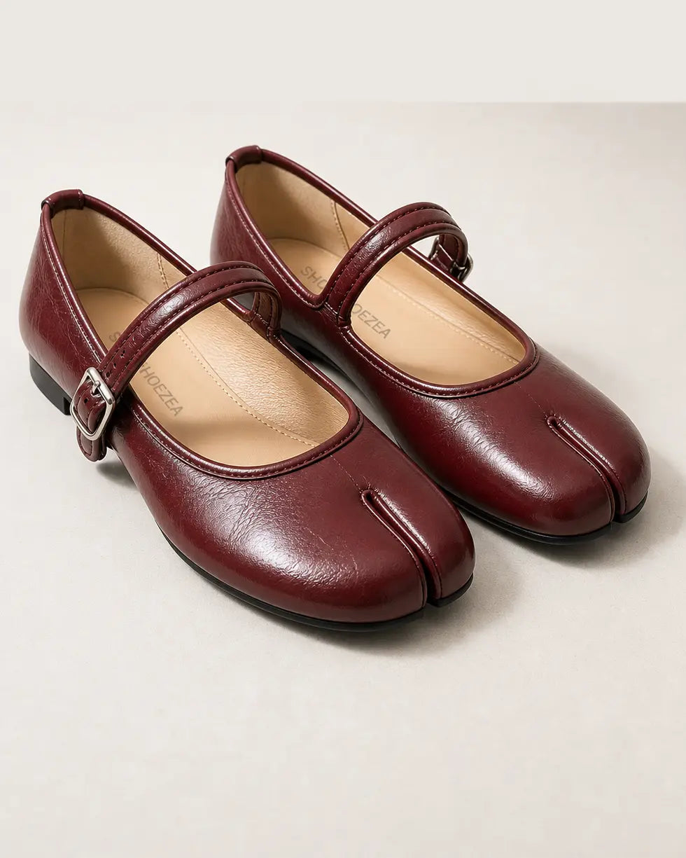 Shoezea Split-Toe Round-Front Tabi Flats for Everyday Wear