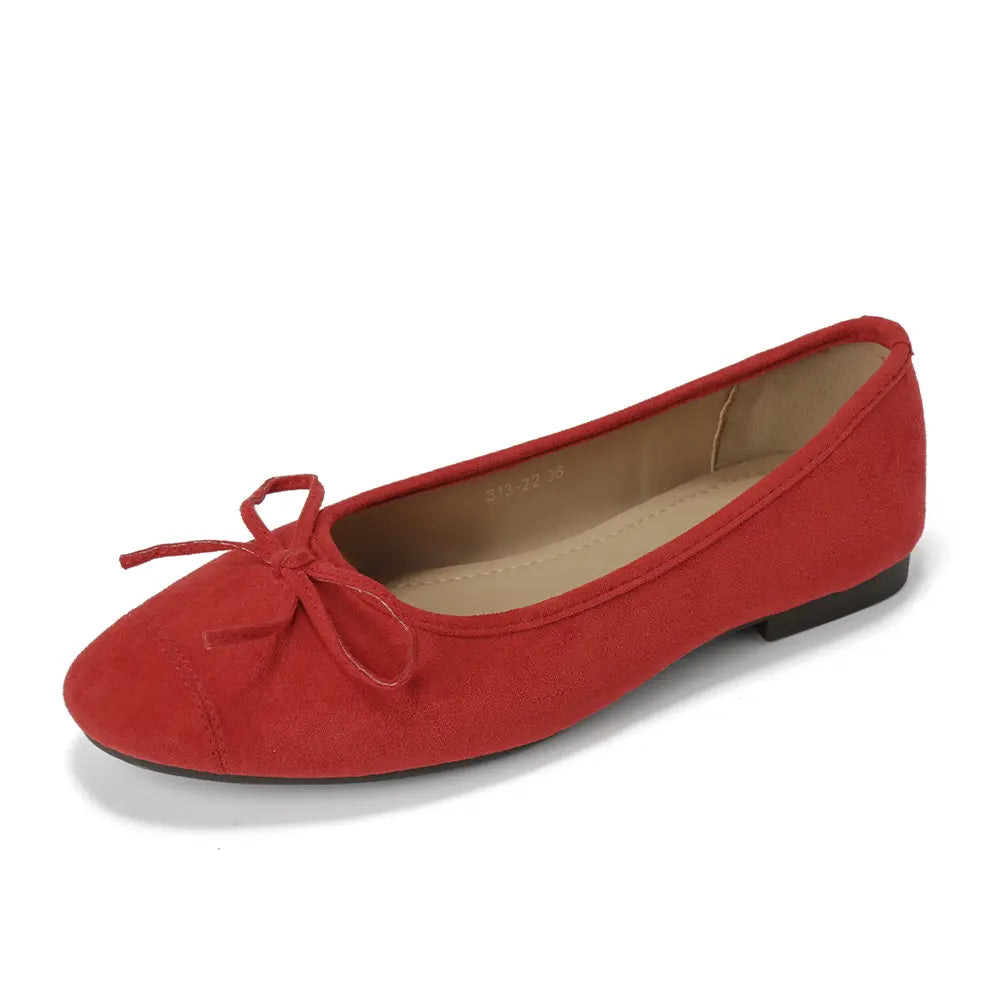 Shoezea French Style Bow Flats – Ultra Soft Slip-On Ballet Shoes