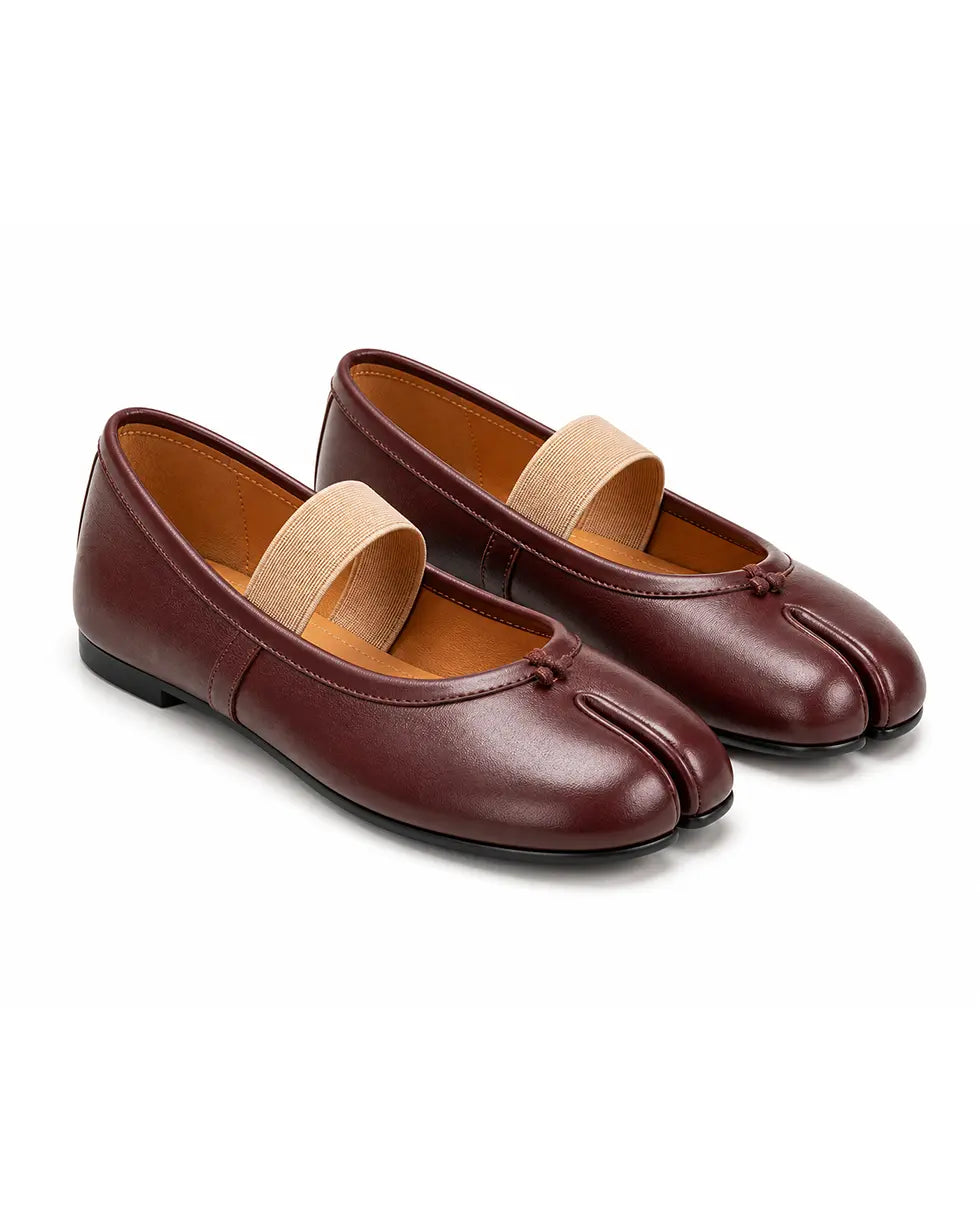 Shoezea Split-Toe Tabi Flats with Wide Comfort Band