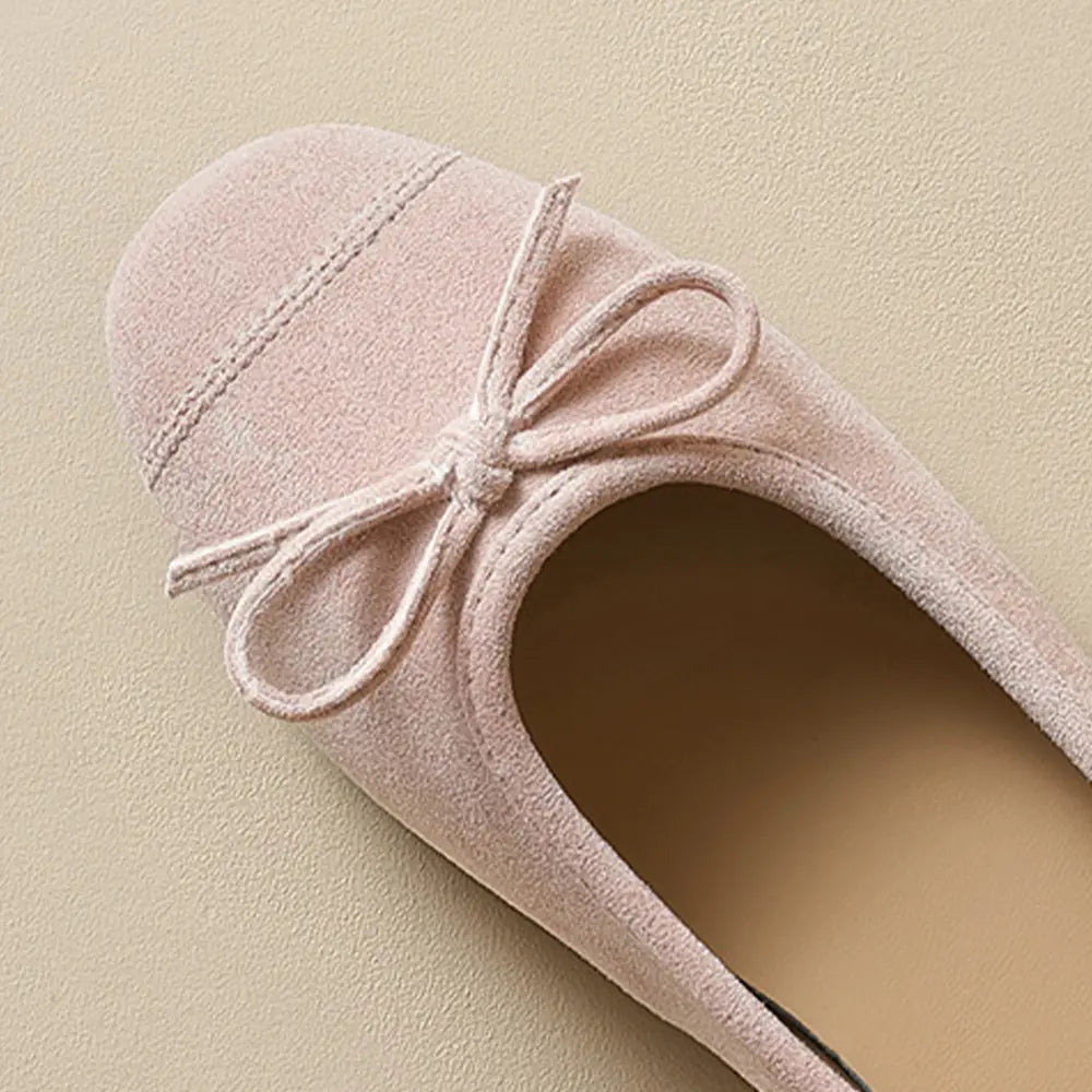 Shoezea French Style Bow Flats – Ultra Soft Slip-On Ballet Shoes