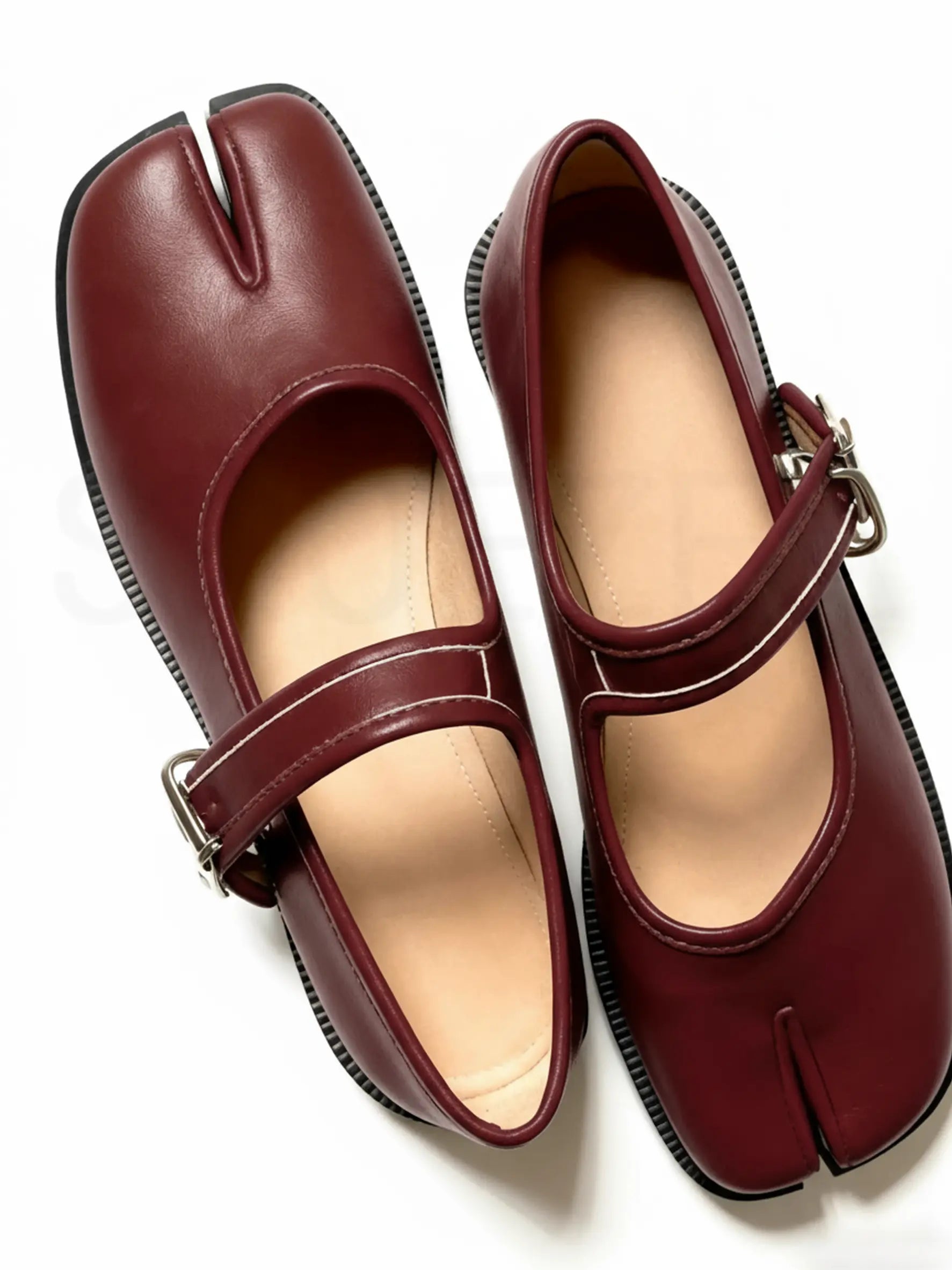 Shoezea Women’s Split-Toe Mary Jane Tabi Shoes with Adjustable Comfort Strap