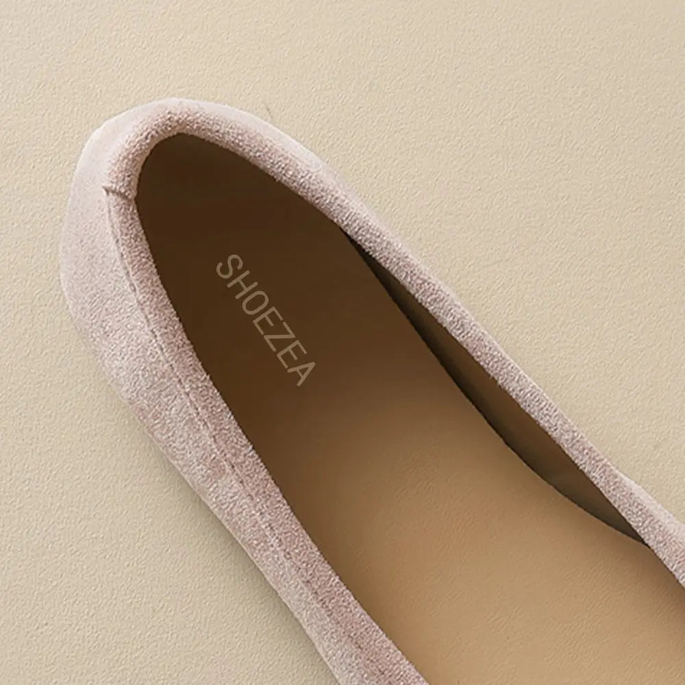 Shoezea French Style Bow Flats – Ultra Soft Slip-On Ballet Shoes
