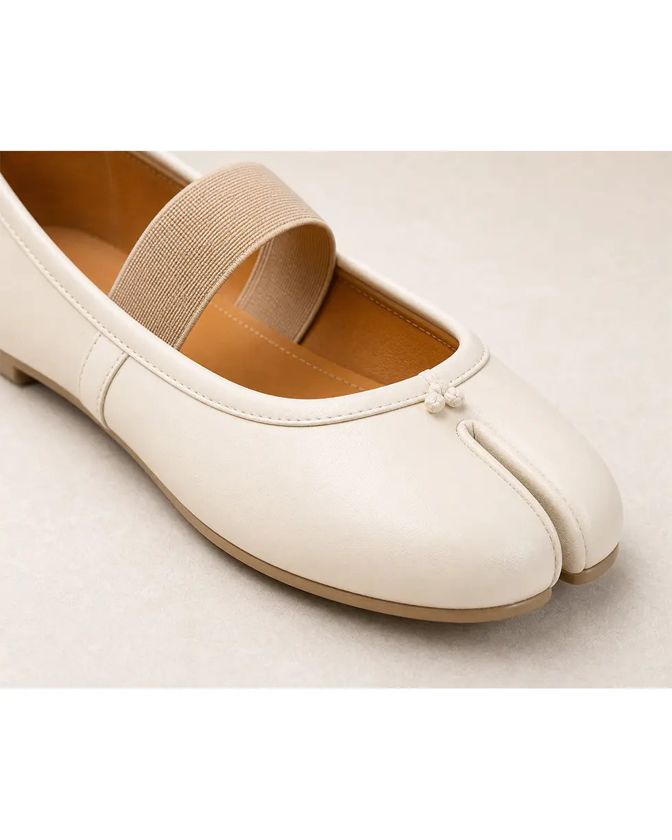 Shoezea Split-Toe Tabi Flats with Wide Comfort Band