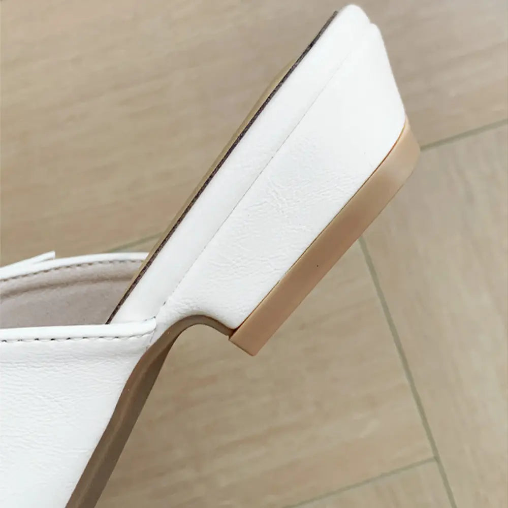 Shoezea Women’s Summer Mule Heels – Elegant Square Toe Satin Slides