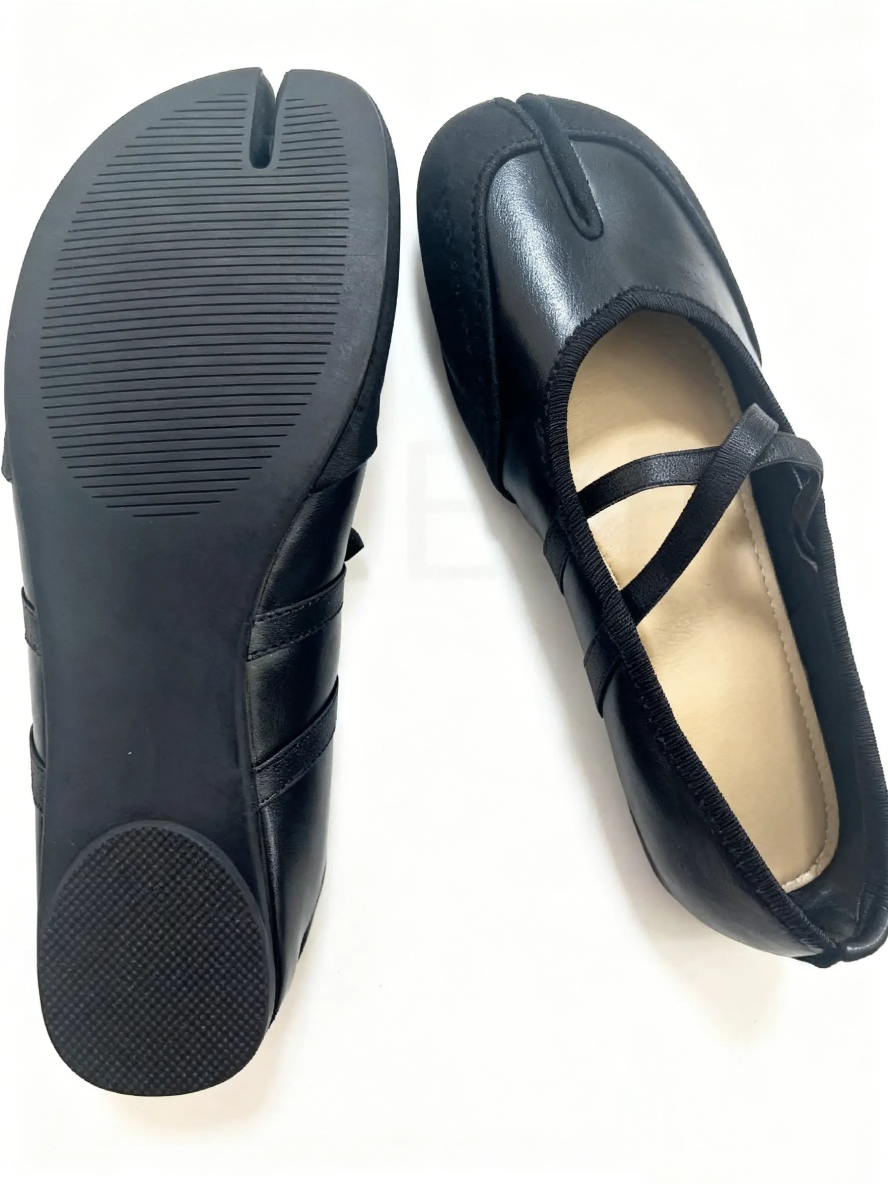 Shoezea Split-Toe Tabi Ballet Sneakers with Crisscross Straps
