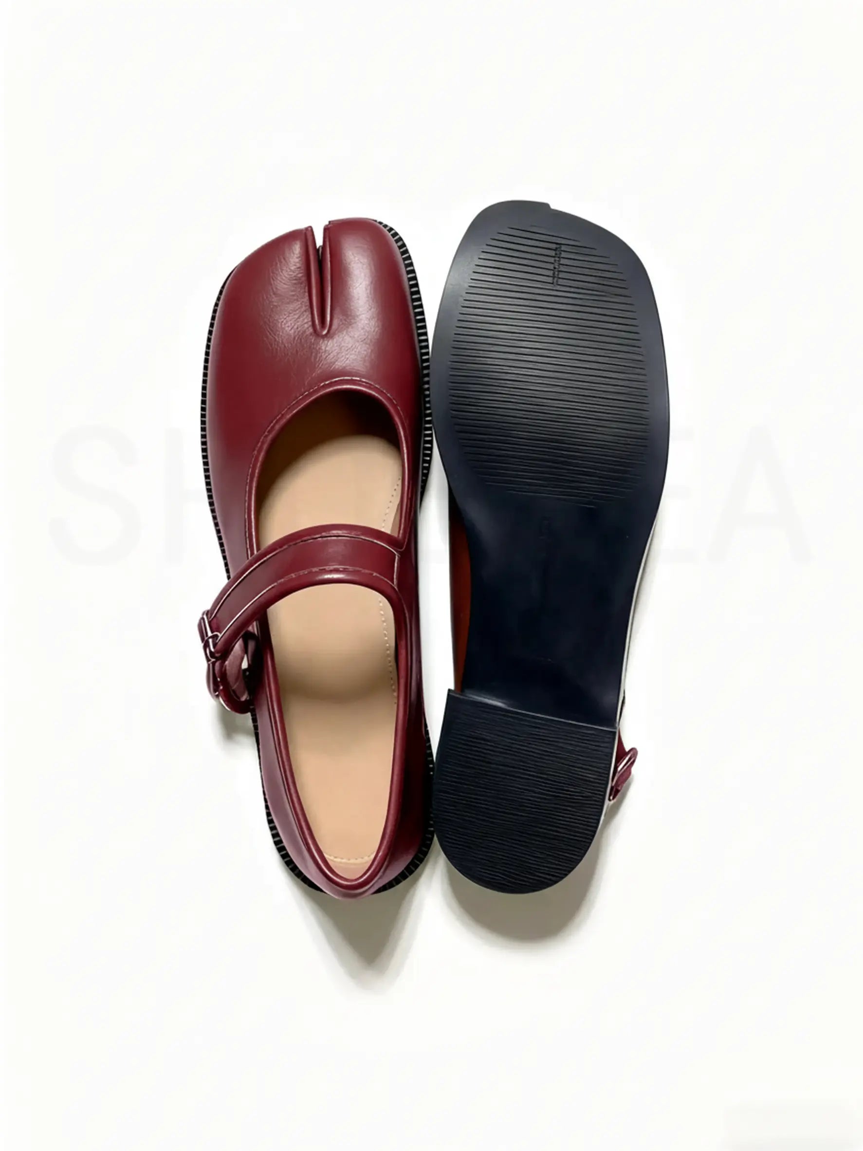 Shoezea Women’s Split-Toe Mary Jane Tabi Shoes with Adjustable Comfort Strap