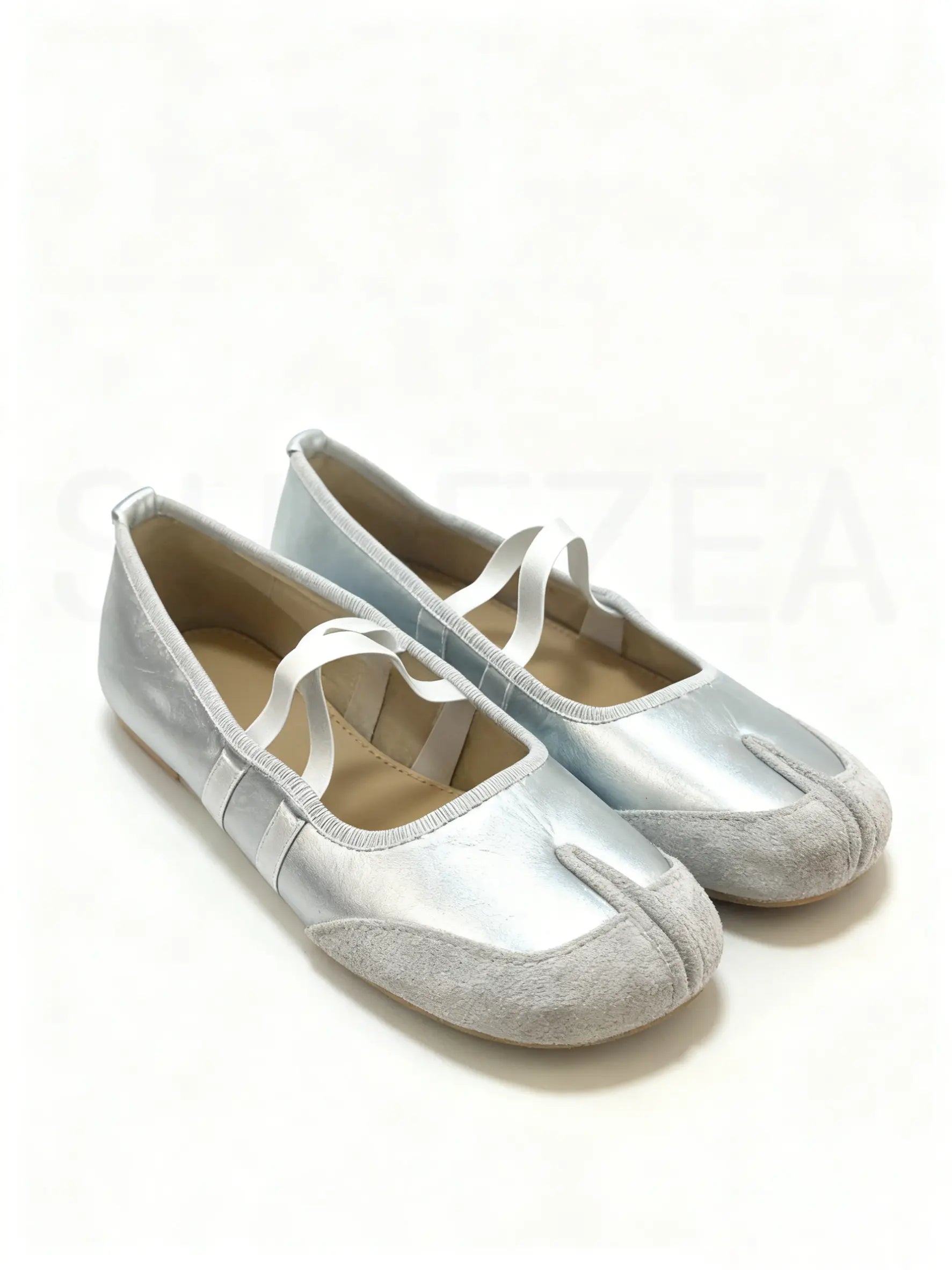 Shoezea Split-Toe Tabi Ballet Sneakers with Crisscross Straps