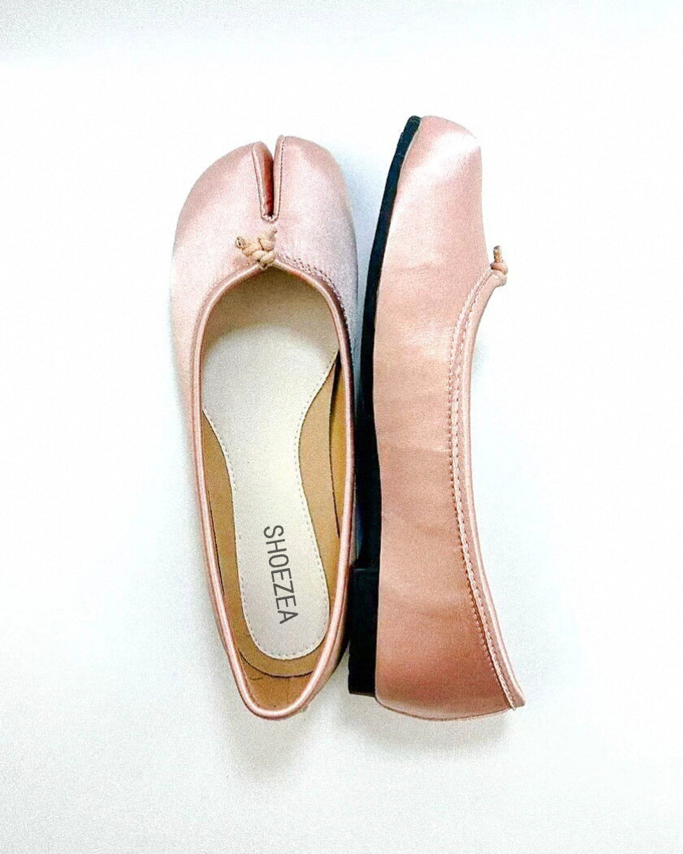 Satin Tabi Ballet Flats