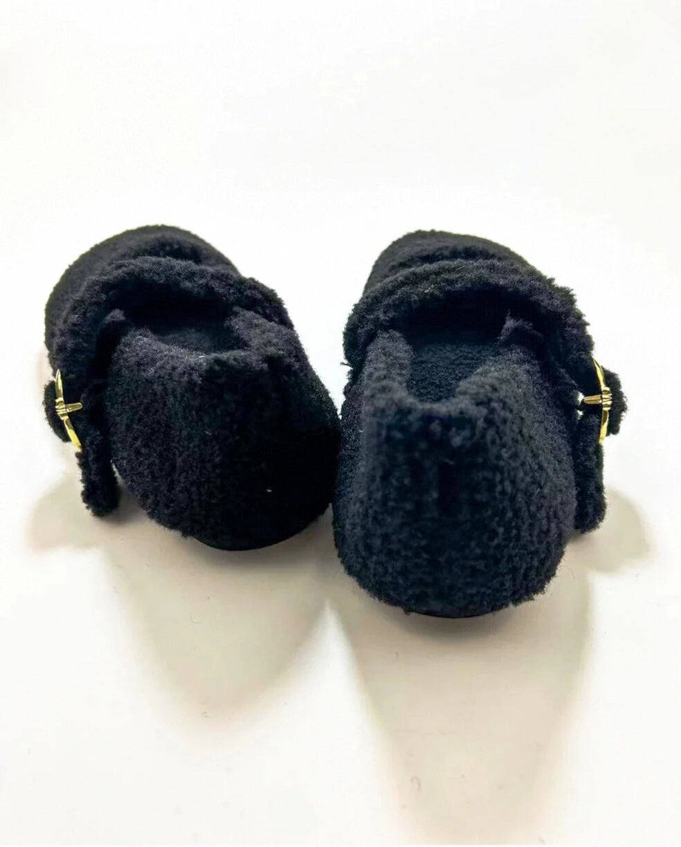 Faux Fur Mary Jane Flats