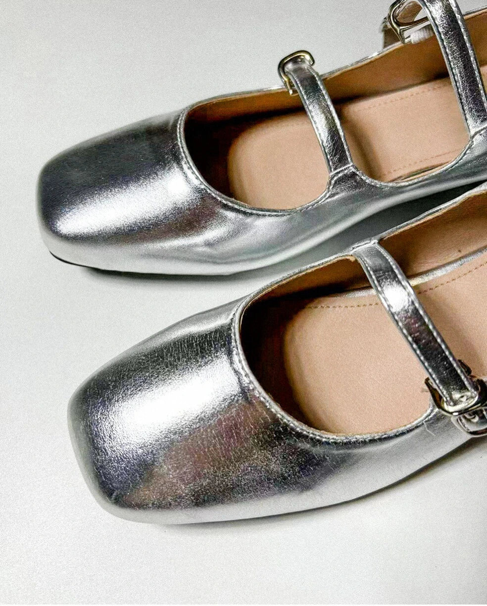 Double Strap Mary Jane Heels