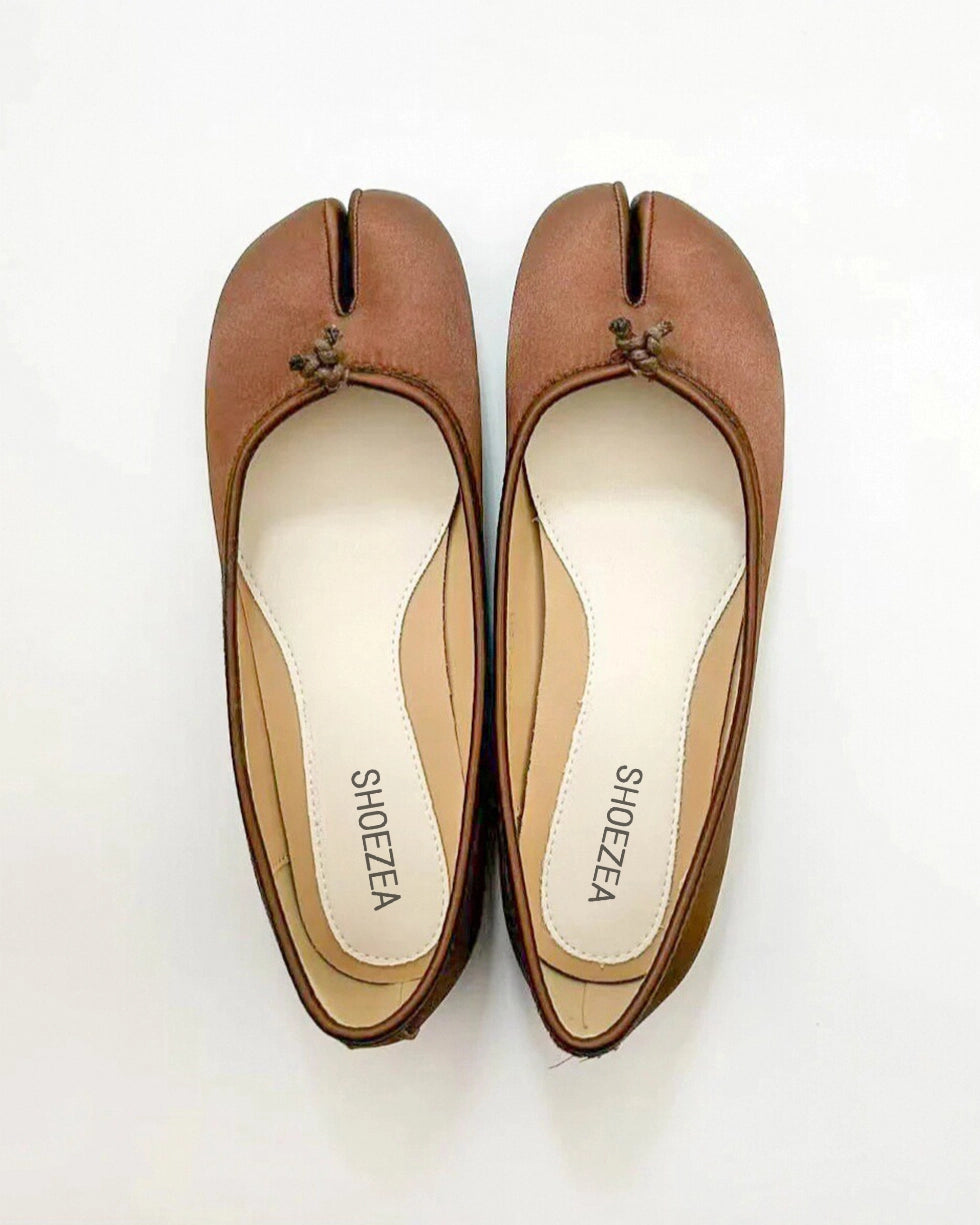 Satin Tabi Ballet Flats
