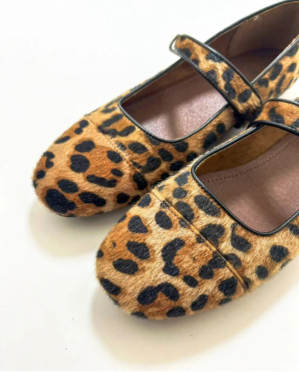 Leopard Mary Janes