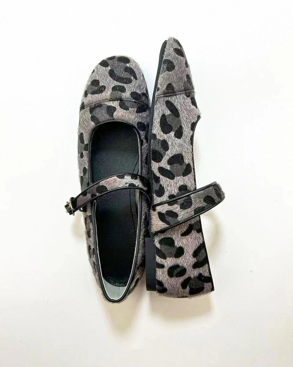 Leopard Mary Janes