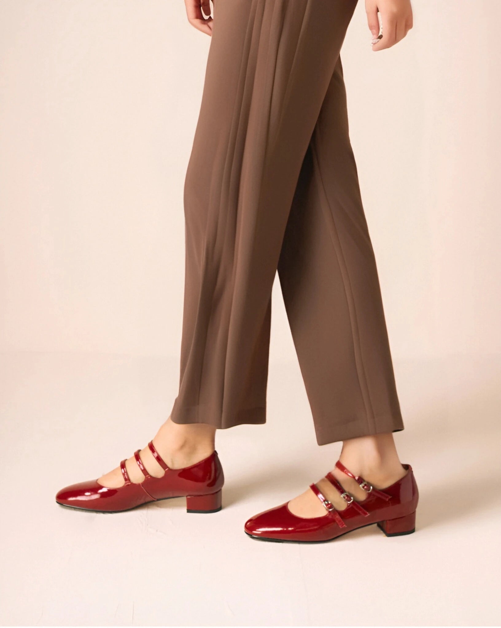 Three Buckle Heeled Mary Janes