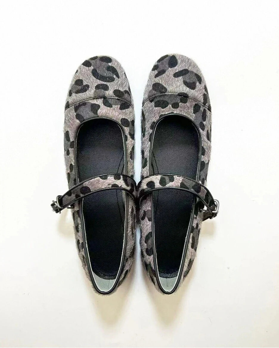 Leopard Mary Janes