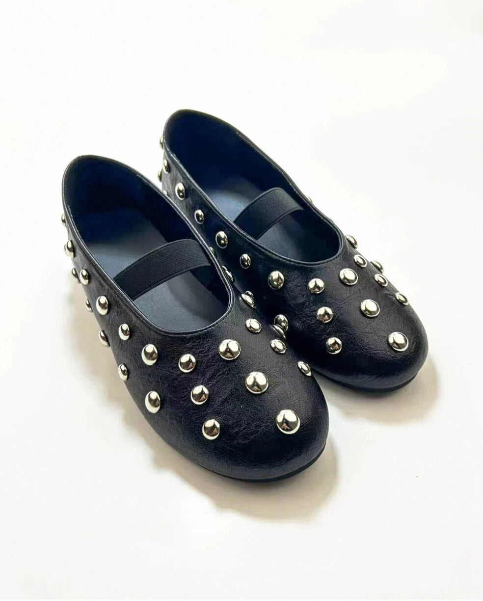 Studded Single Band Ballet Flats