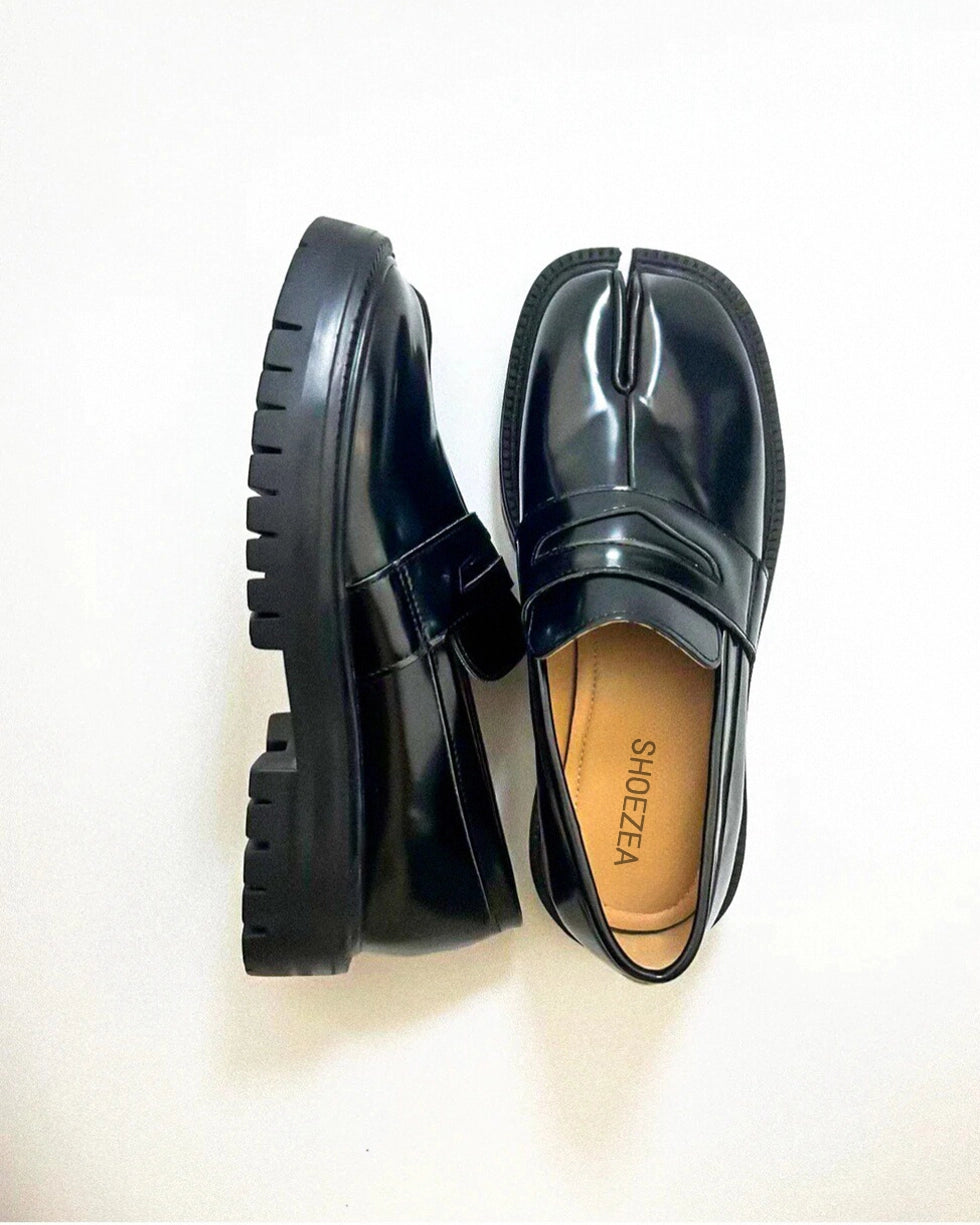 Thick Heel Tabi Loafers