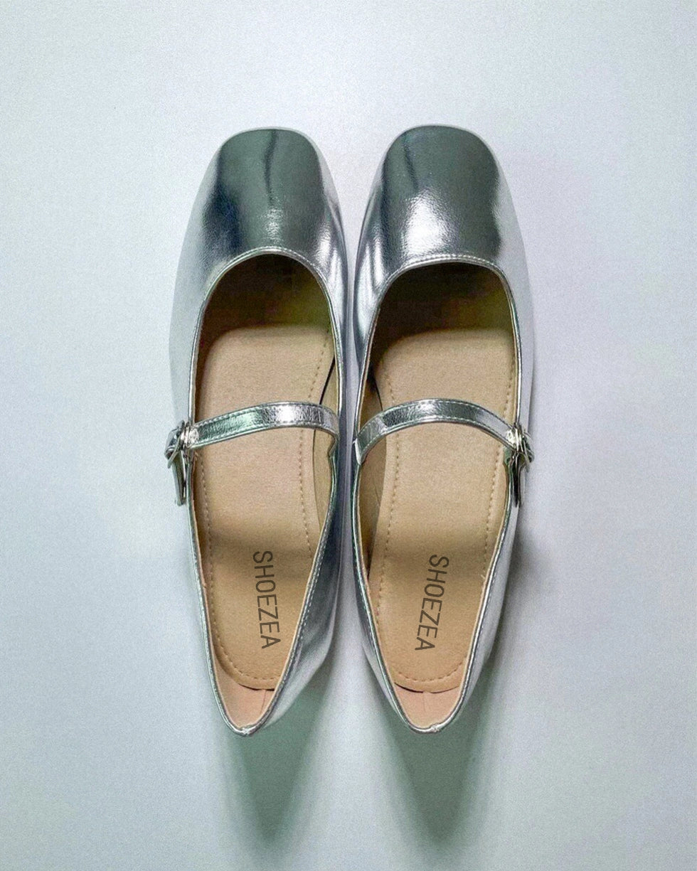 Round Toe Mary Jane Flats
