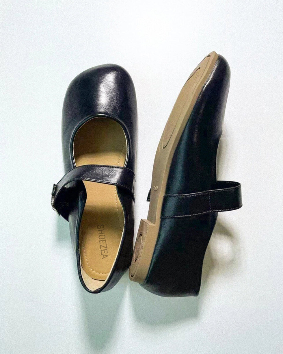 Foldable Round Toe Mary Janes