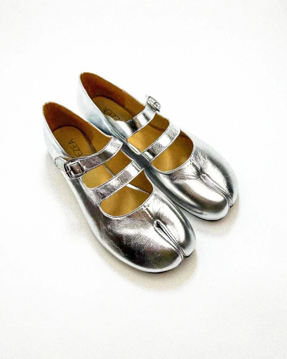 Double Straps Tabi Ballet Flats