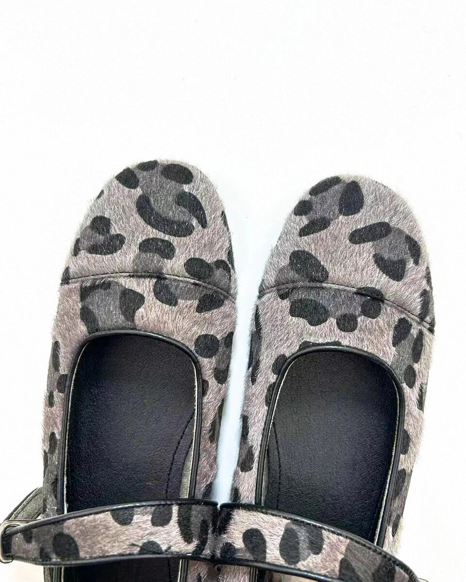 Leopard Mary Janes