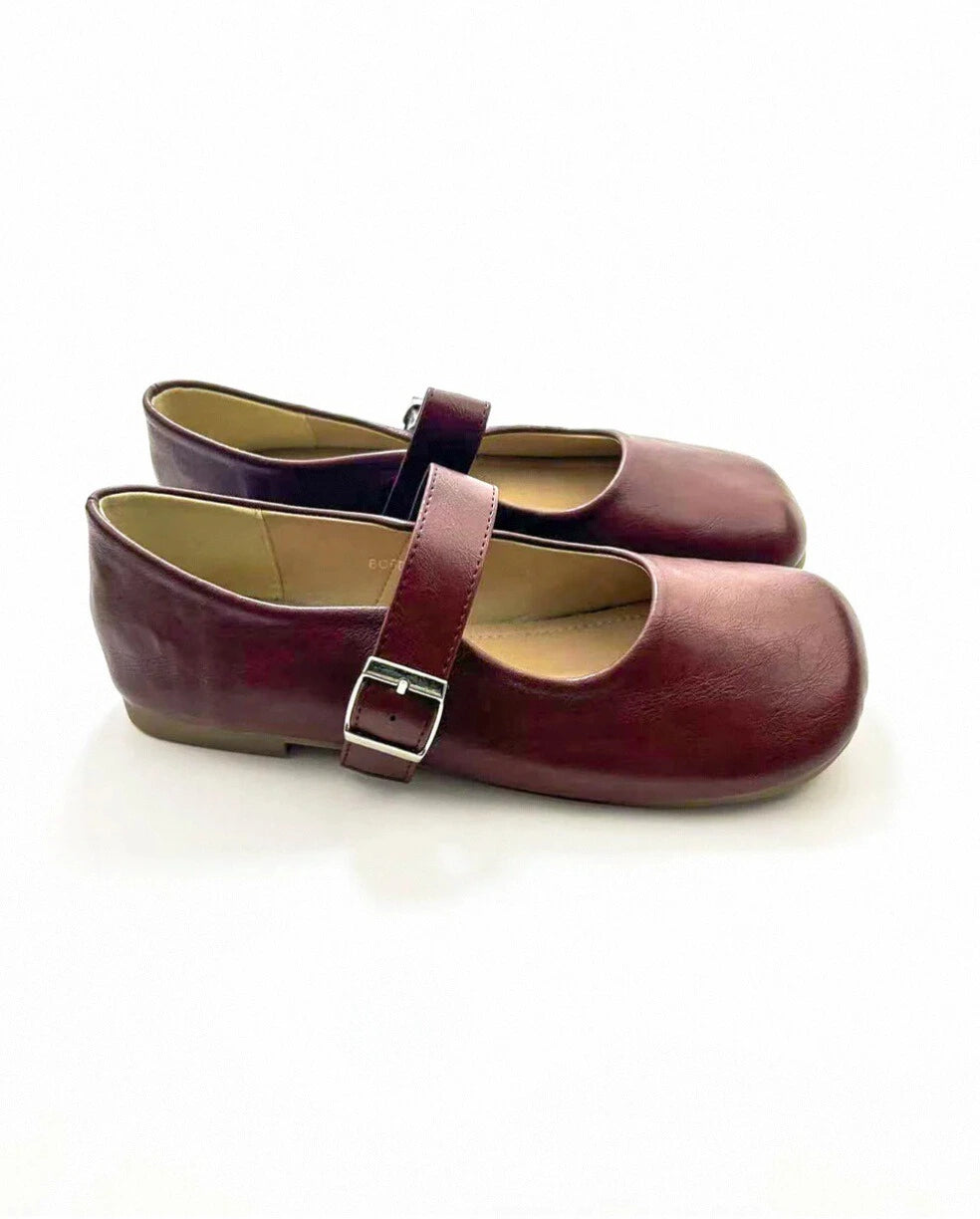 Foldable Round Toe Mary Janes