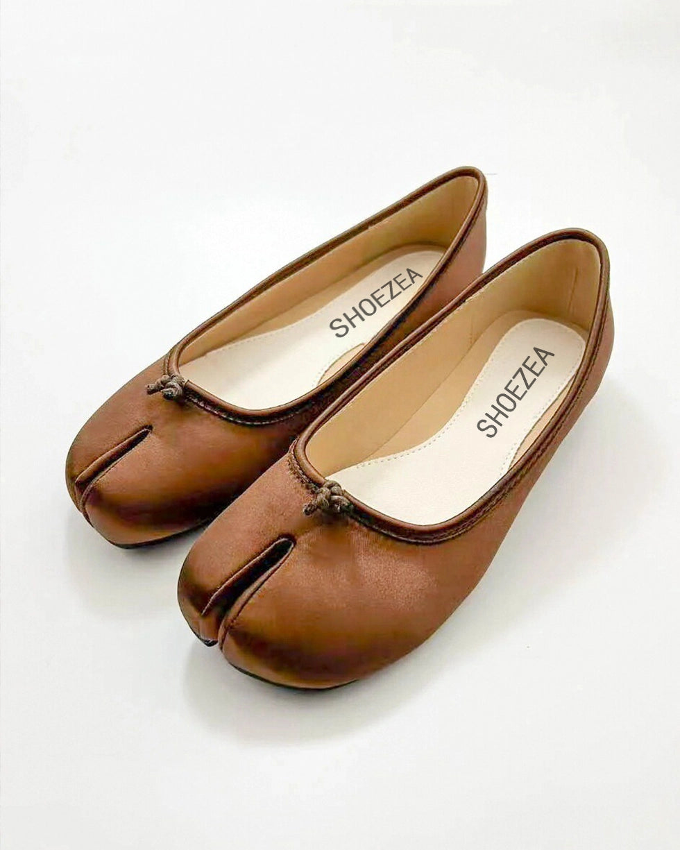 Satin Tabi Ballet Flats