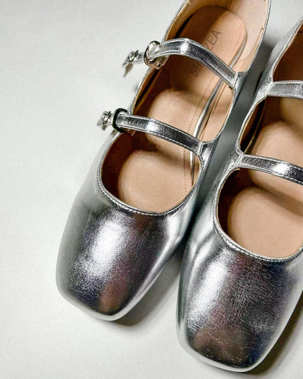 Double Strap Mary Jane Heels