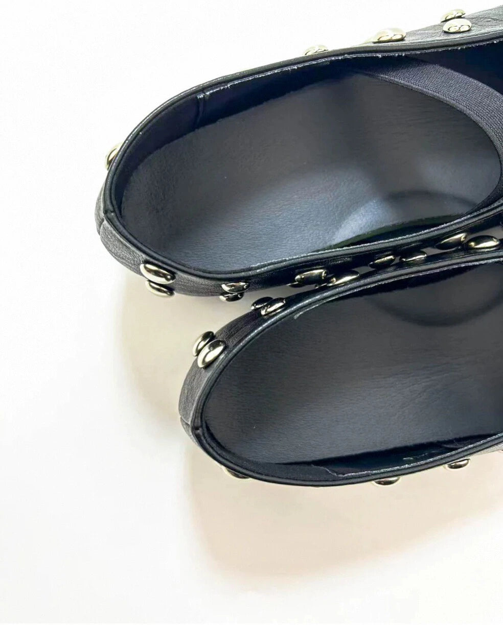 Studded Single Band Ballet Flats