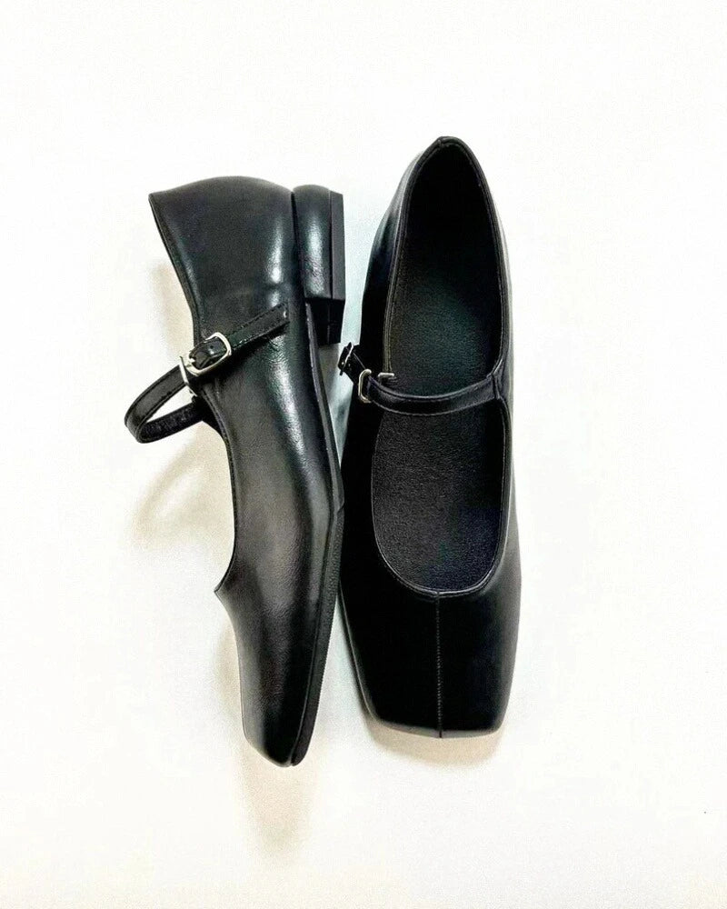Plain Toe Mary Jane Flats