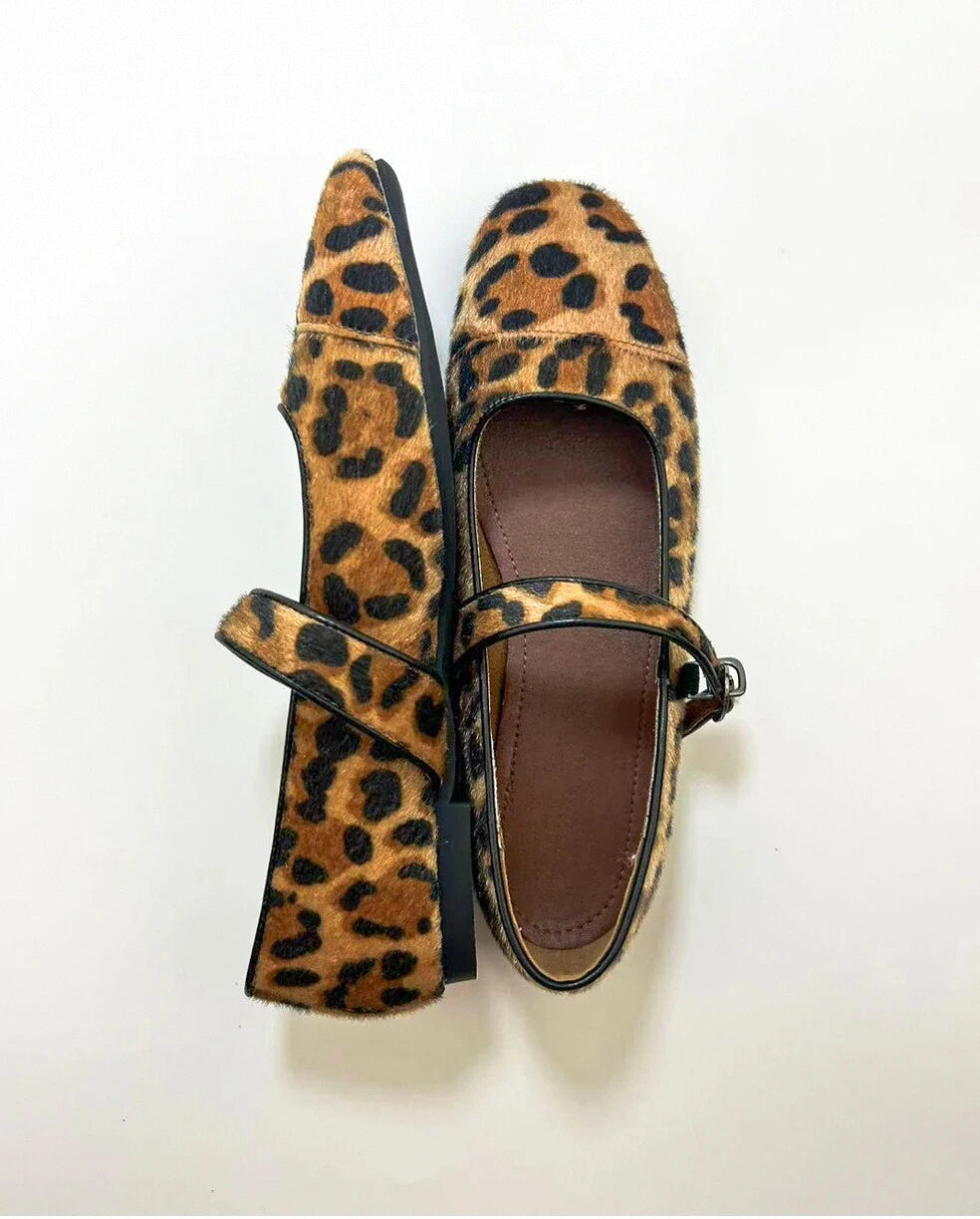 Leopard Mary Janes