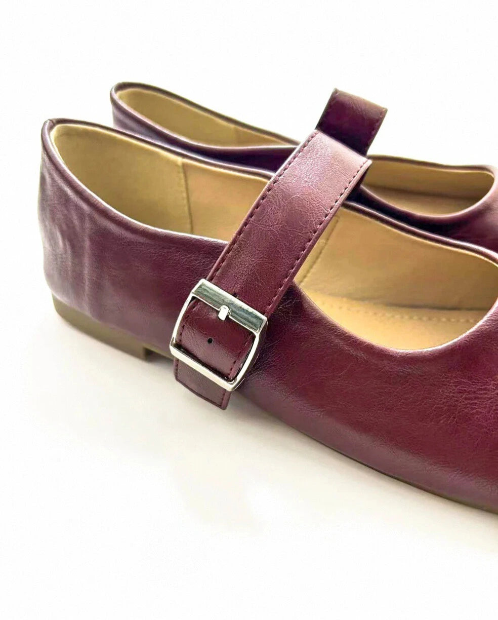Foldable Round Toe Mary Janes