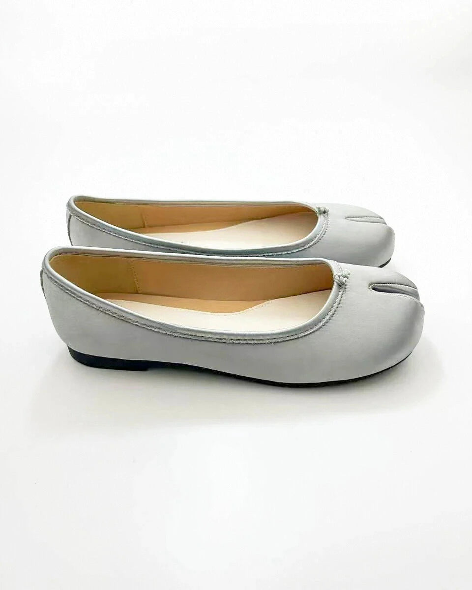 Satin Tabi Ballet Flats