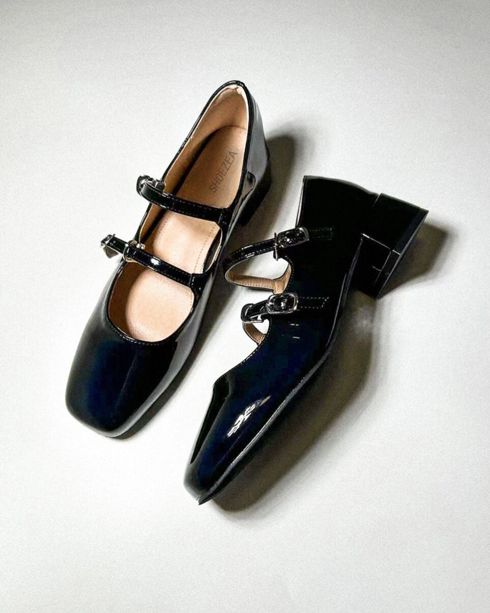 Double Strap Mary Jane Heels