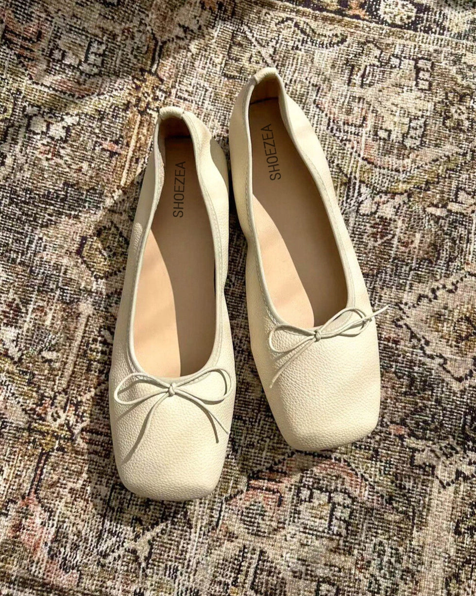 Square Toe Ballet Flats