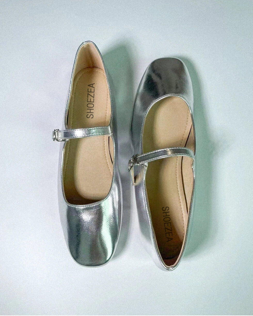 Round Toe Mary Jane Flats