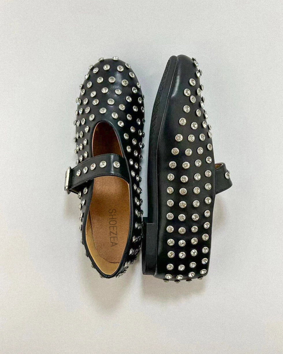 Round Toe Studs Mary Janes