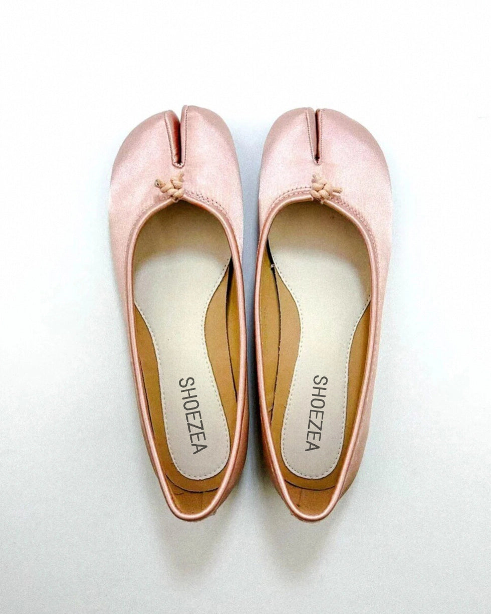 Satin Tabi Ballet Flats