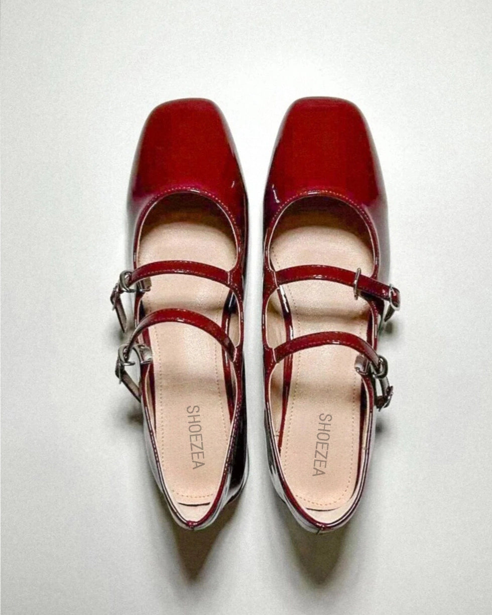 Double Strap Mary Jane Heels