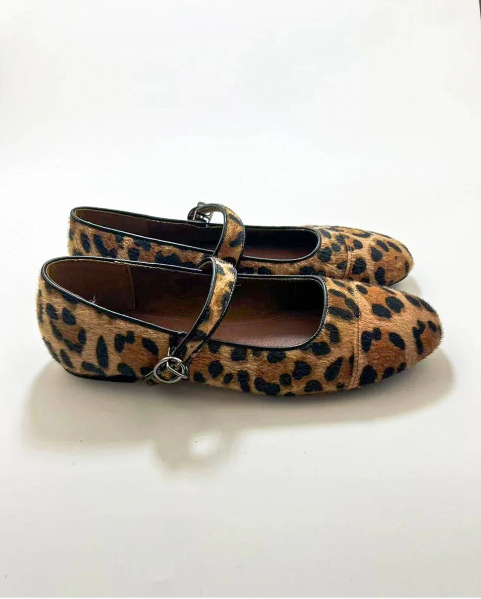 Leopard Mary Janes